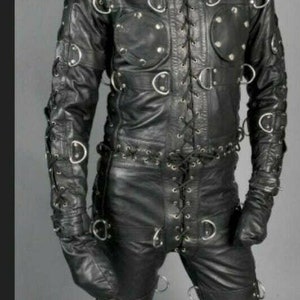 Bermuda En Cuir Véritable Pour Homme - Style BDSM/Bondage - Taille XL (W-30 à 42) - Fait Main Au Royaume-Uni