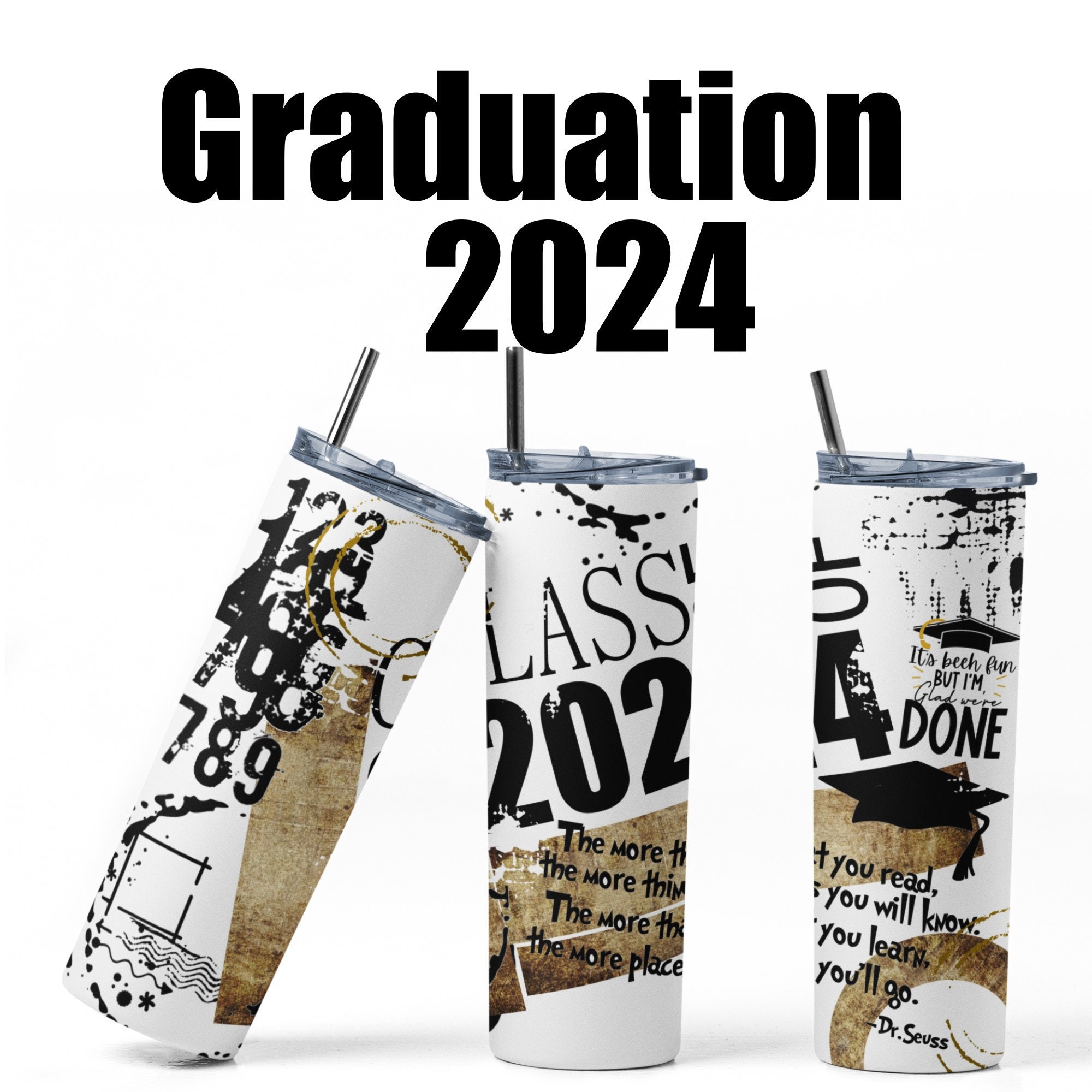 Class of 2024 Tumbler Wrap, Class of 2024 PNG Sublimation Designs