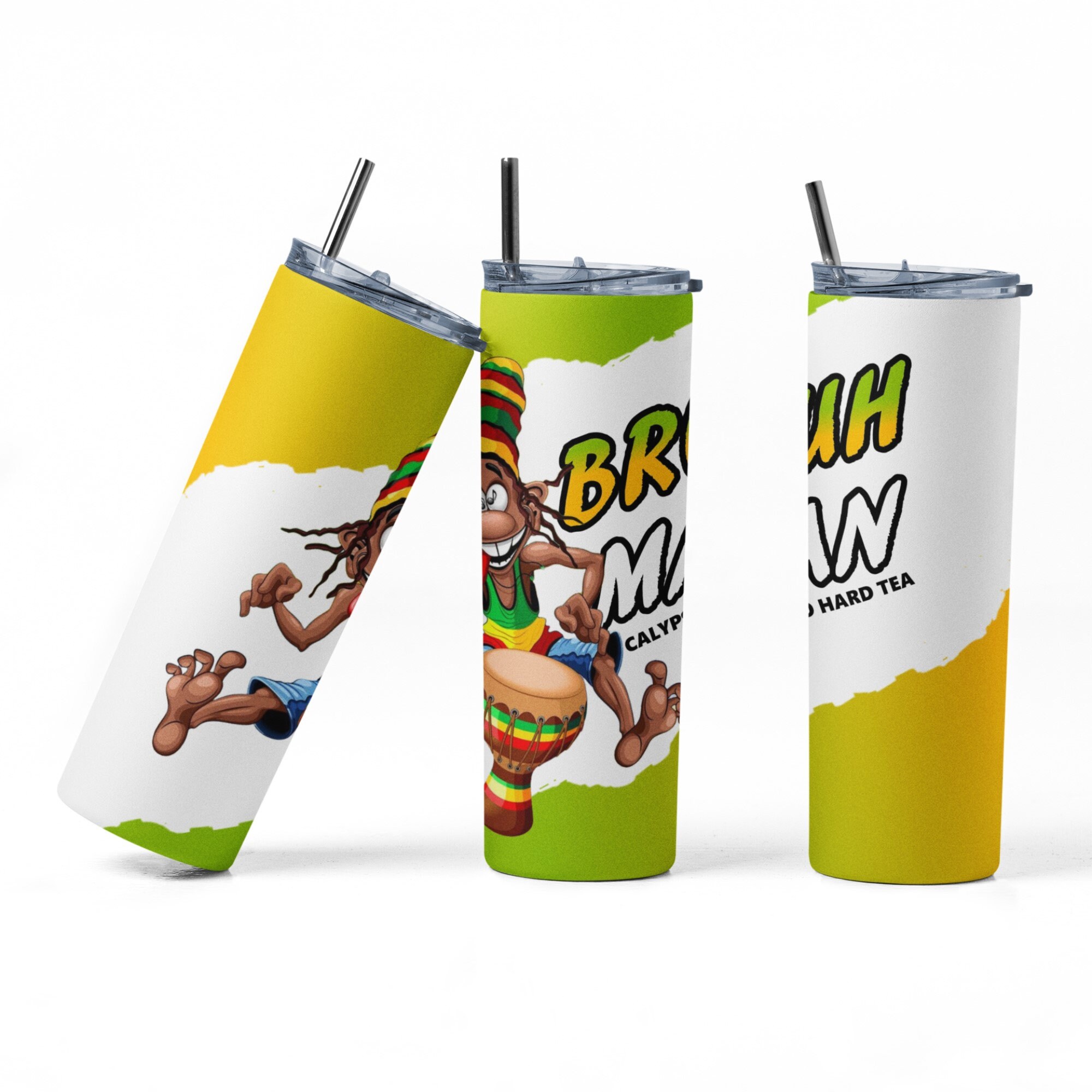 Bruh Man Hard Tea Tumbler Wrap,  PNG Sublimation Designs Download - Skinny Tumbler  20oz - PNG