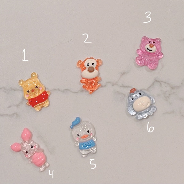 SET of 6 | Cute Jelly Cartoon Shoe Charms | Shoe accessories | Gifts under 10 | Gifts under 20 |  | Gifts under 30 | Kawaii