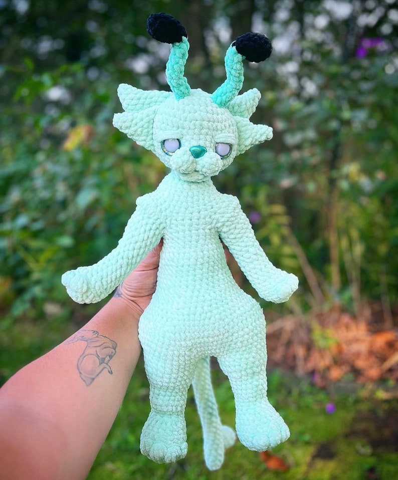 Lemon the Alien Cat Amigurumi Crochet PDF PATTERN zdjęcie 5