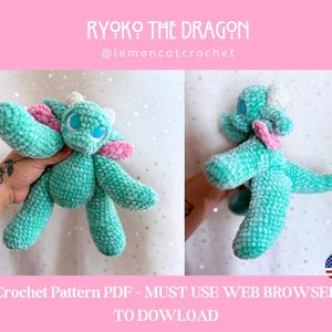 Ryoko the Dragon Plushie Amigurumi Crochet Pattern