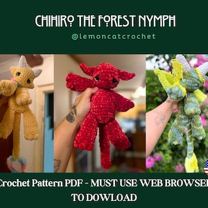 Chihiro the Forest Nymph Snuggler/Plushie Amigurumi Crochet Pattern