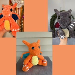 Sunny & Blaze Modèle au crochet Amigurumi Dragon Snuggler/Lovey image 7