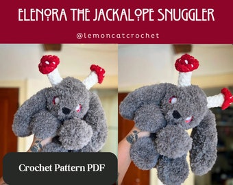 Elenora the Jackalope Snuggler/Lovey Amigurumi Crochet Pattern