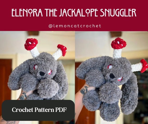 Elenora the Jackalope Snuggler/Lovey Amigurumi Crochet Pattern