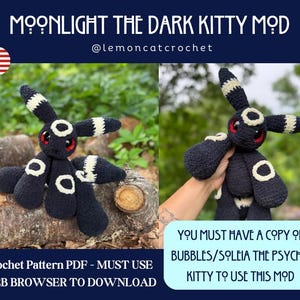 Moonlight the Dark Kitty Modification Amigurumi Crochet Pattern