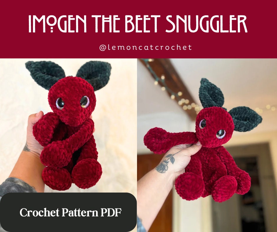 Imogen the Beet Snuggler/Lovey Amigurumi Crochet Pattern