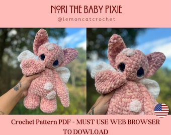 Nori the Baby Pixie Plushie Amigurumi Crochet Pattern