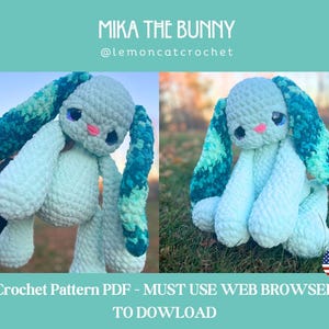 Mika the Bunny Plushie Amigurumi Crochet Pattern