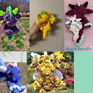 Cato the Dragon Snuggler/Lovey Amigurumi Crochet Pattern image 6
