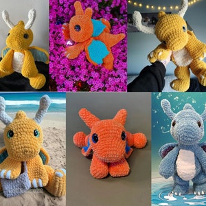 Modello all'uncinetto Sunny & Blaze Dragon Snuggler/Lovey Amigurumi immagine 4