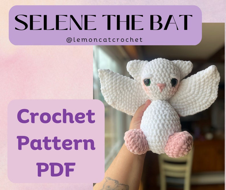 Selene the Bat Amigurumi Crochet Pattern PDF image 1