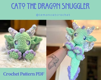 Caton le dragon câlin/Lovey modèle au crochet Amigurumi