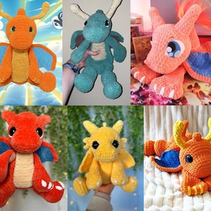 Modello all'uncinetto Sunny & Blaze Dragon Snuggler/Lovey Amigurumi immagine 6