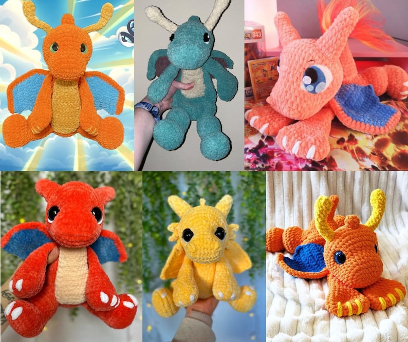 Sunny & Blaze Dragon Snuggler/Lovey Amigurumi Crochet Pattern imagem 6