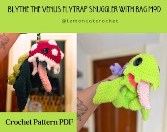 Blythe die Venusfliegenfalle Snuggler/Lovey Amigurumi Schnittmuster mit Tasche Mod