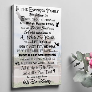 We Do Disney - Framed Canvas - Disney Wall Decor - Disney Quotes - Personalized Gift