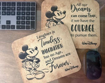 Alfombrilla de ratón de Mickey Mouse de Disney: decoración de oficina con frases inspiradoras