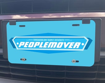 Disney License Plate, Tomorrowland Peoplemover, Car Tag, Front Tag, License Tag