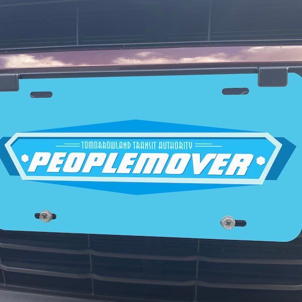Disney License Plate, Tomorrowland Peoplemover, Car Tag, Front Tag, License Tag
