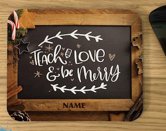 Alfombrilla de ratón personalizada para profesores, Feliz Navidad, regalo para profesores - Material de oficina y decoración del hogar