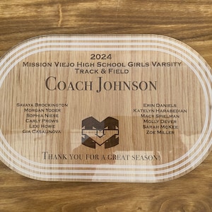 Personalized Wood Acrylic Track Coach Plaque, Gift for Track Coach, End ...