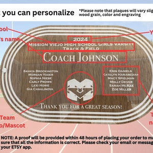 Personalized Wood Acrylic Track Coach Plaque, Gift for Track Coach, End ...
