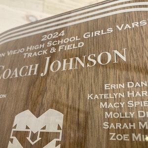 Personalized Wood Acrylic Track Coach Plaque, Gift for Track Coach, End ...