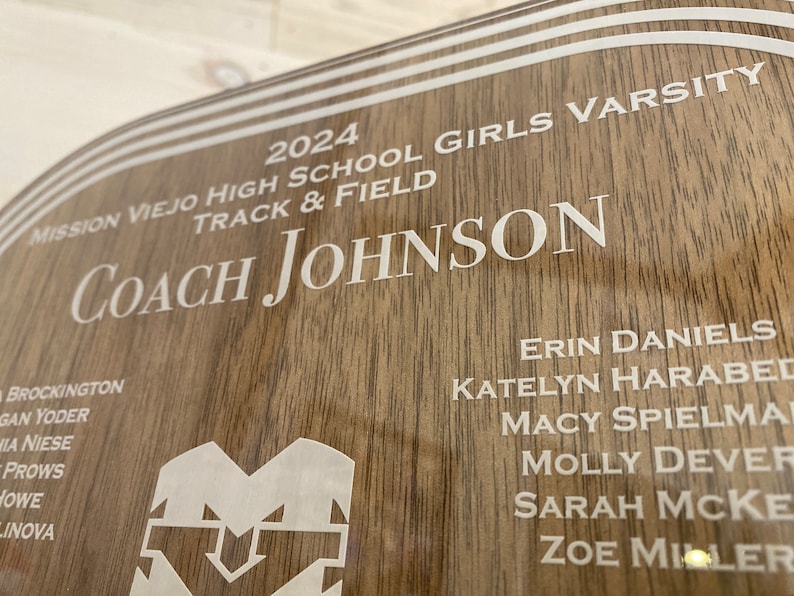 Personalized Wood Acrylic Track Coach Plaque, Gift for Track Coach, End ...