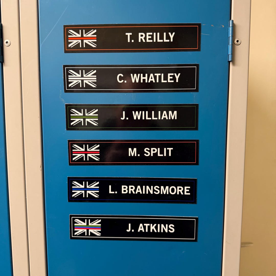 Custom Locker Name Magnet With Flag • Ideal for Fire, Ambulance, Police ...