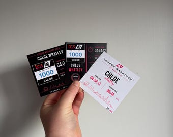 Imán personalizado del Maratón de Londres 2026 / Regalo personalizado para quienes finalicen la carrera / Recuerdo de running / Exhibidor de tiempo y dorsal del maratón / Regalo para corredores
