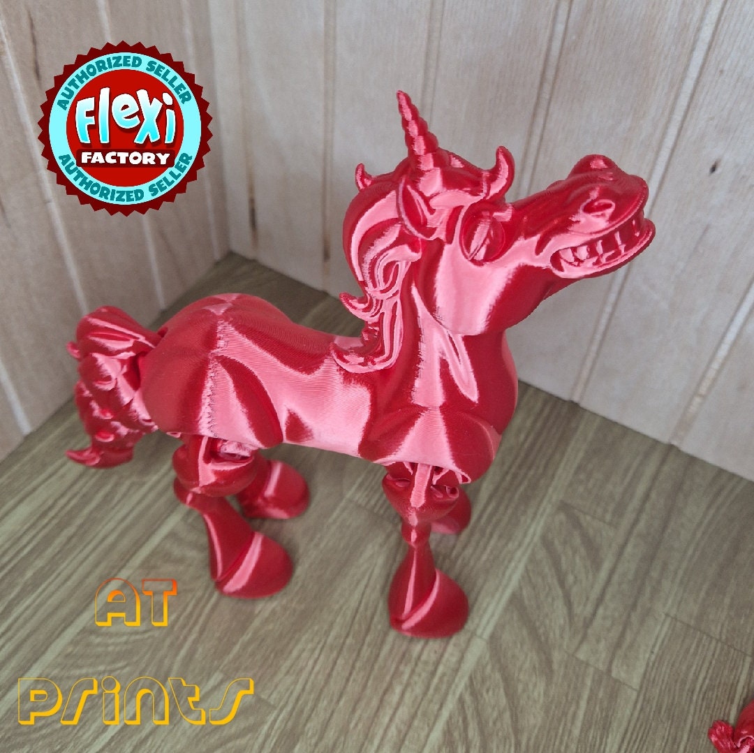 3d Printed Flexi Unicorn Flexi Factory Paintable Desk - Etsy