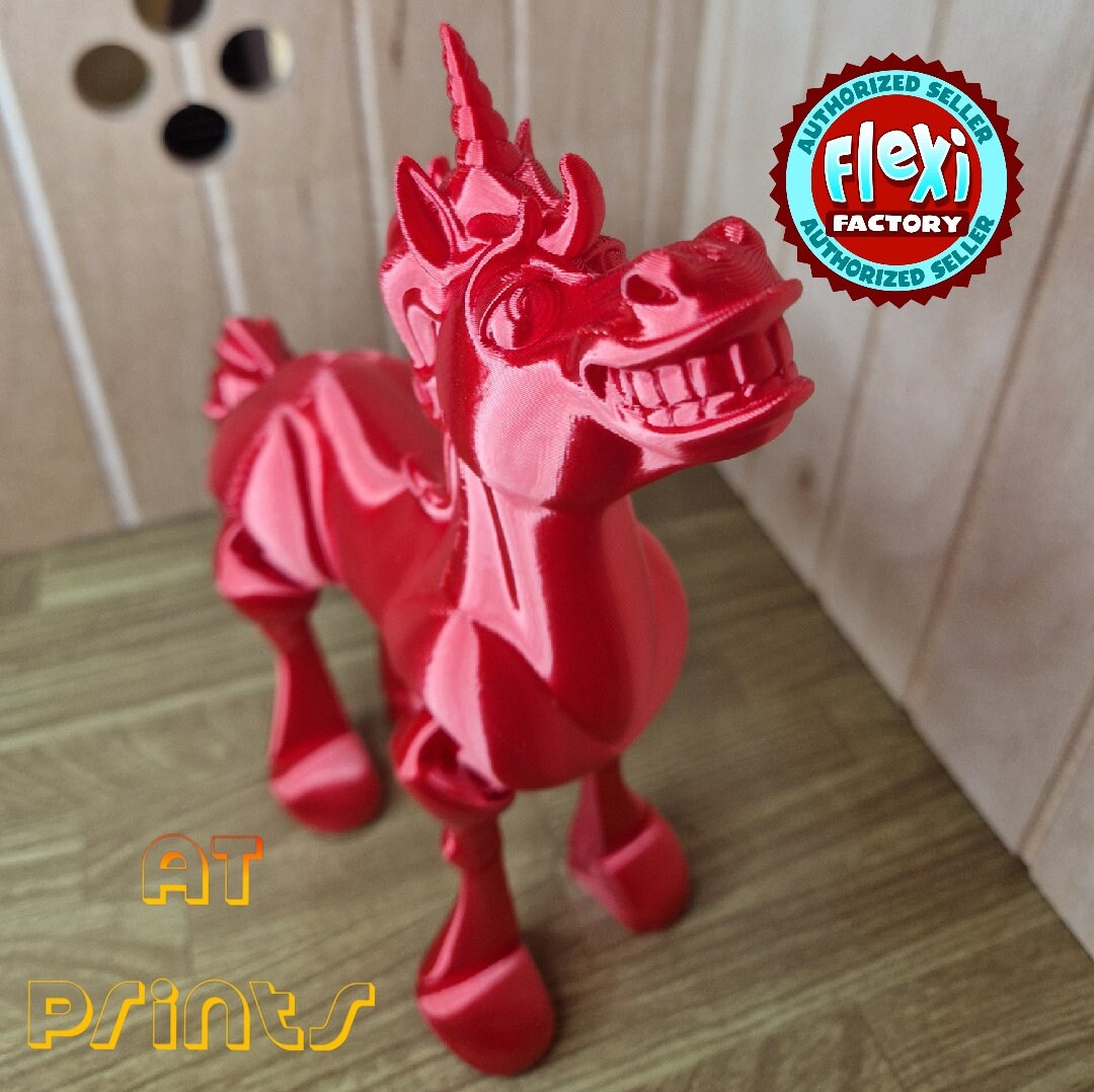 3d Printed Flexi Unicorn Flexi Factory Paintable Desk - Etsy
