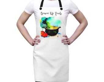 Brewin' Up Treats Halloween Apron: Stir Magic Into Your Culinary Concoctions!