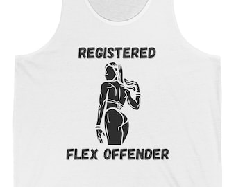 Funny Gym Tank, Registered Flex Offender, Sexy Gym Tank, Cute Tank Top, Dost Thou Even Hoist, Funny Gift for Athlete, Gift for Weightlifter