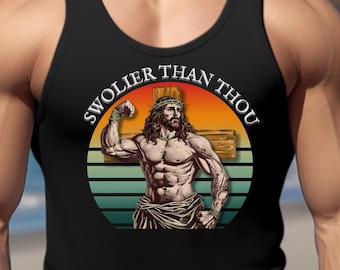 Lustiger anhebender Behälter, lustiger Jesus Gym Behälter, geschwollener als du, heben Sie sogar Bro, Dost Thou Even Hoist, lustiges Geschenk für Athleten, Christian
