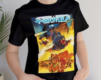 Airwolf vintage tshirt, Classic TV Shows, Cult Classic Tees, 80's gifts, 90's gifts, old school