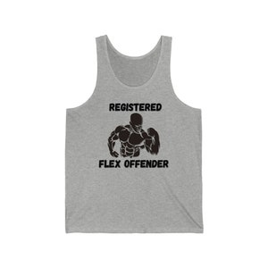 Funny Gym Tank, Registered Flex Offender, Do you even lift bro, Dost Thou Even Hoist, Funny Gift for Athlete, Gift for Weightlifter image 3
