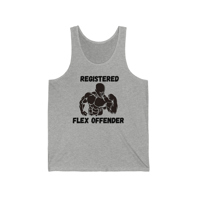 Funny Gym Tank, Registered Flex Offender, Do you even lift bro, Dost Thou Even Hoist, Funny Gift for Athlete, Gift for Weightlifter image 3