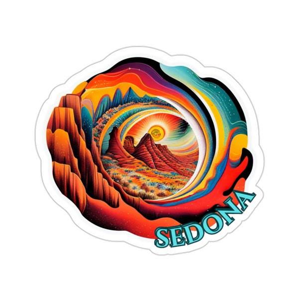 Sedona Sticker, Desert adventure sticker, Cathedral Rock Sticker, Hiking sticker, Desert Painting, National Park Sticker, Various Sizes