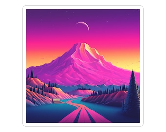 Shasta Sticker, Outdoor Sticker Mount Shasta, Wander Sticker Wasserdicht, Camping Sticker, Nationalpark Kalifornien