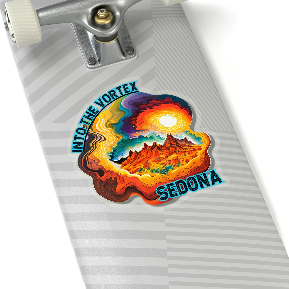 Sedona Sticker, Sedona Vortex Hiking Sticker, Psychedelic Desert ...