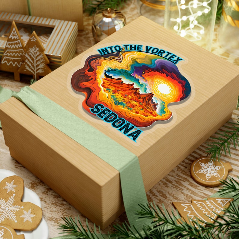 Sedona Sticker, Sedona Vortex Hiking Sticker, Psychedelic Desert ...