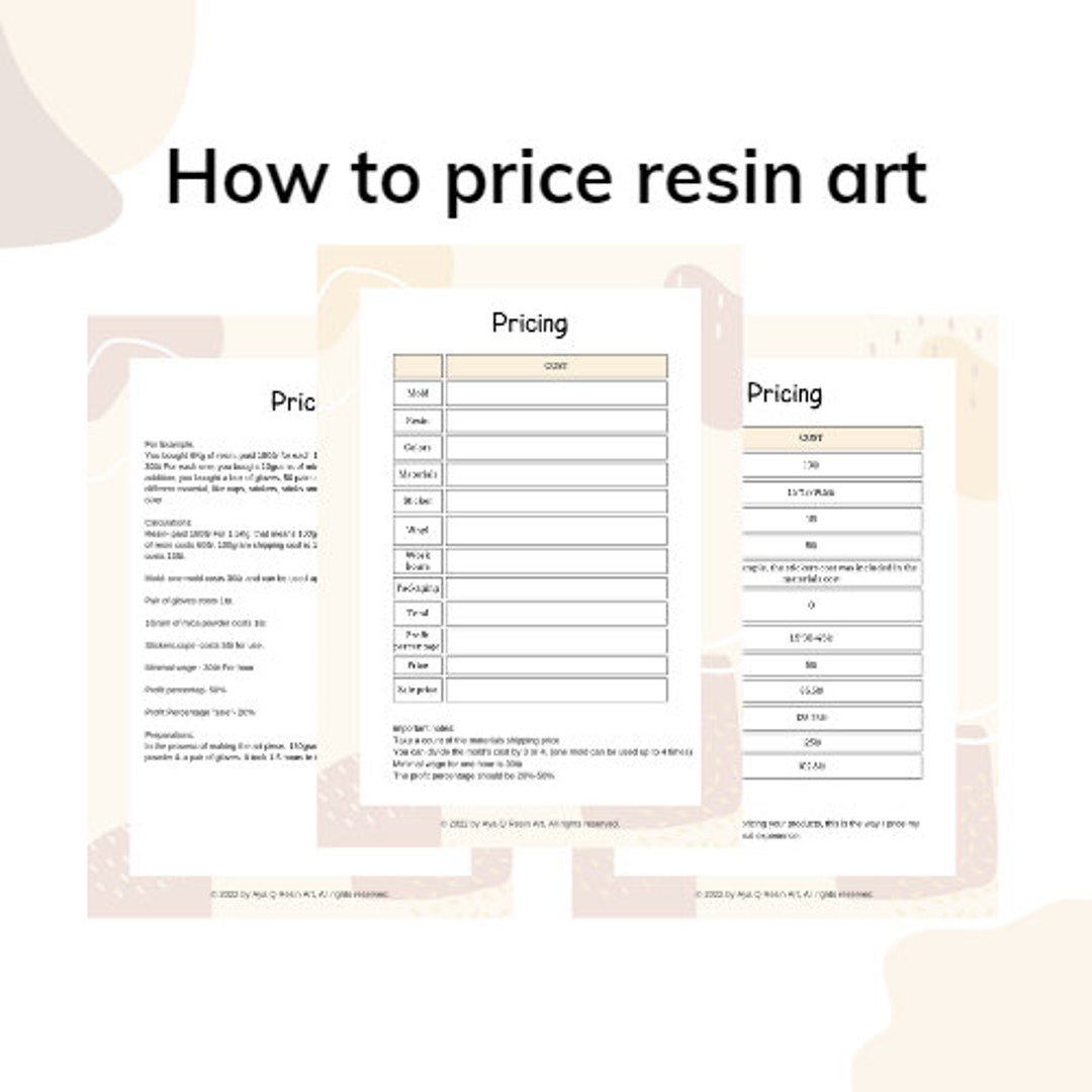 How to Price Resin Art Etsy