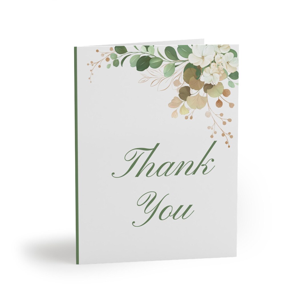 Floral Thank You Greeting Cards Set - Multipack, Elegant Thank You ...