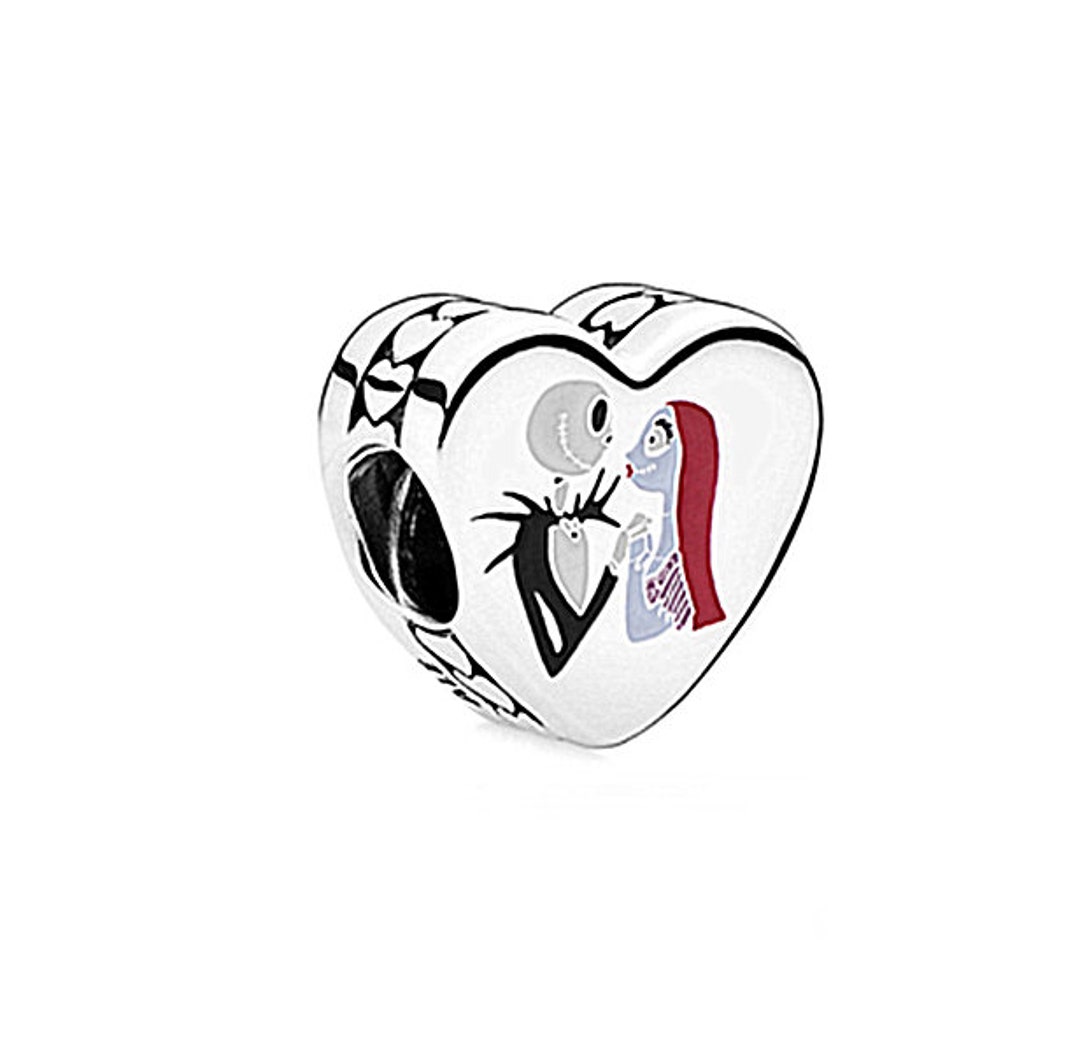 Pandora Nightmare Before Christmas Jack and Sally Heart Charm Etsy