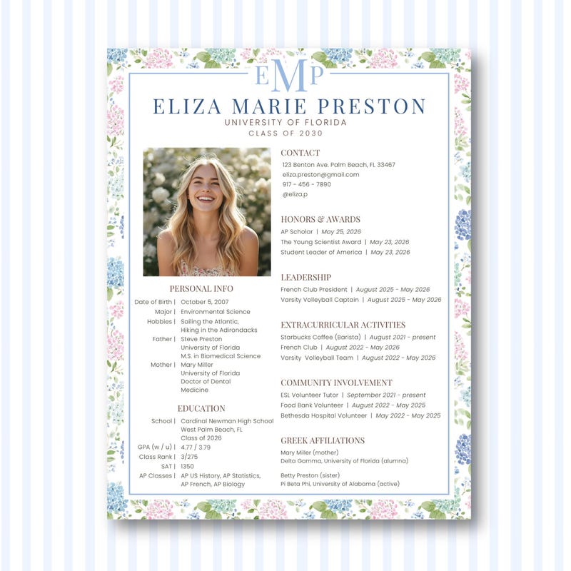 Resume Template Canva - Etsy
