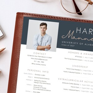 Fraternity Photo Resume Template Social Resume Template and Etsy