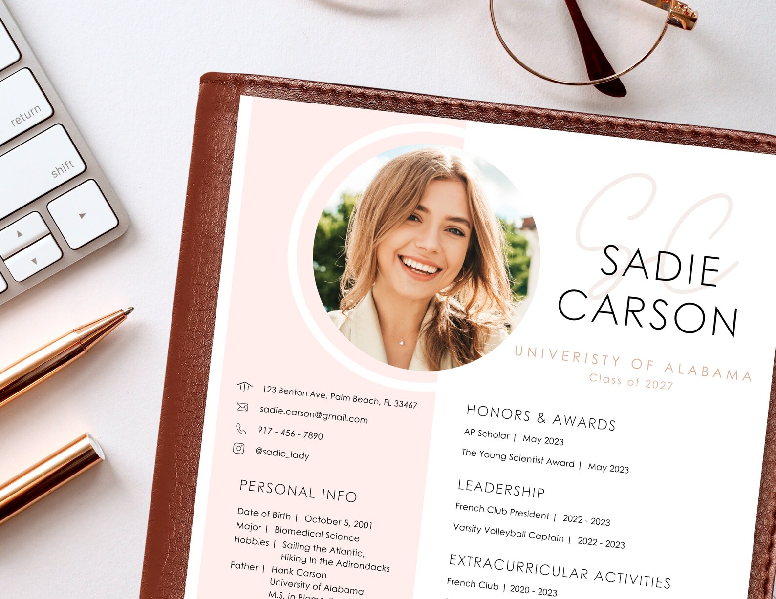 Sorority Resume Template With Photo - Il 1588xN.5114291308 Jnt9 